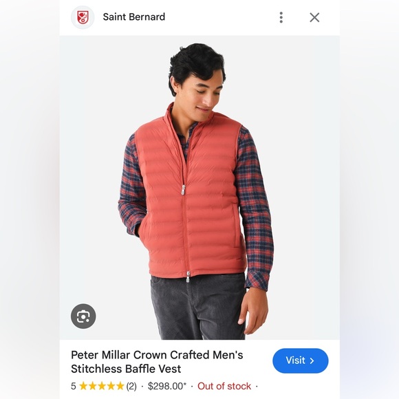 Peter Millar Stitchless Baffle Vest - Picture 5 of 5